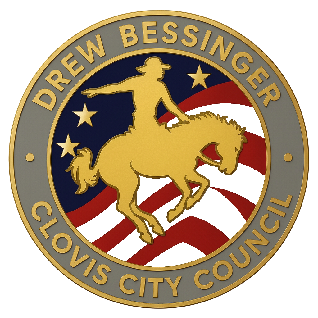 Drew Bessinger for Clovis City Council campaign coin